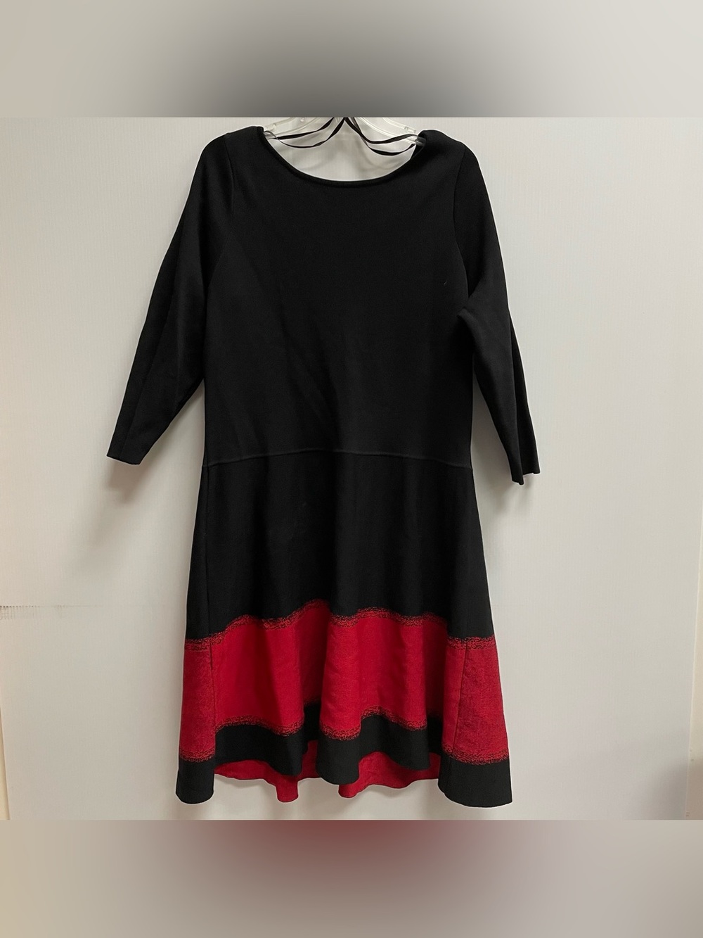 ELIZA J BLACK & RED MIDI LENGTH DRESS SZ 2XL - Picture 1 of 6